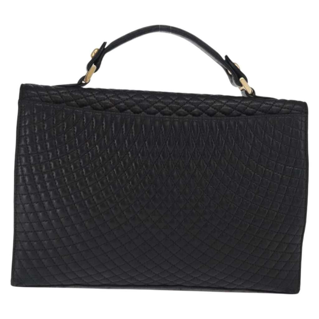 Bally Vintage Handbag Black Leather Good condition - Back View