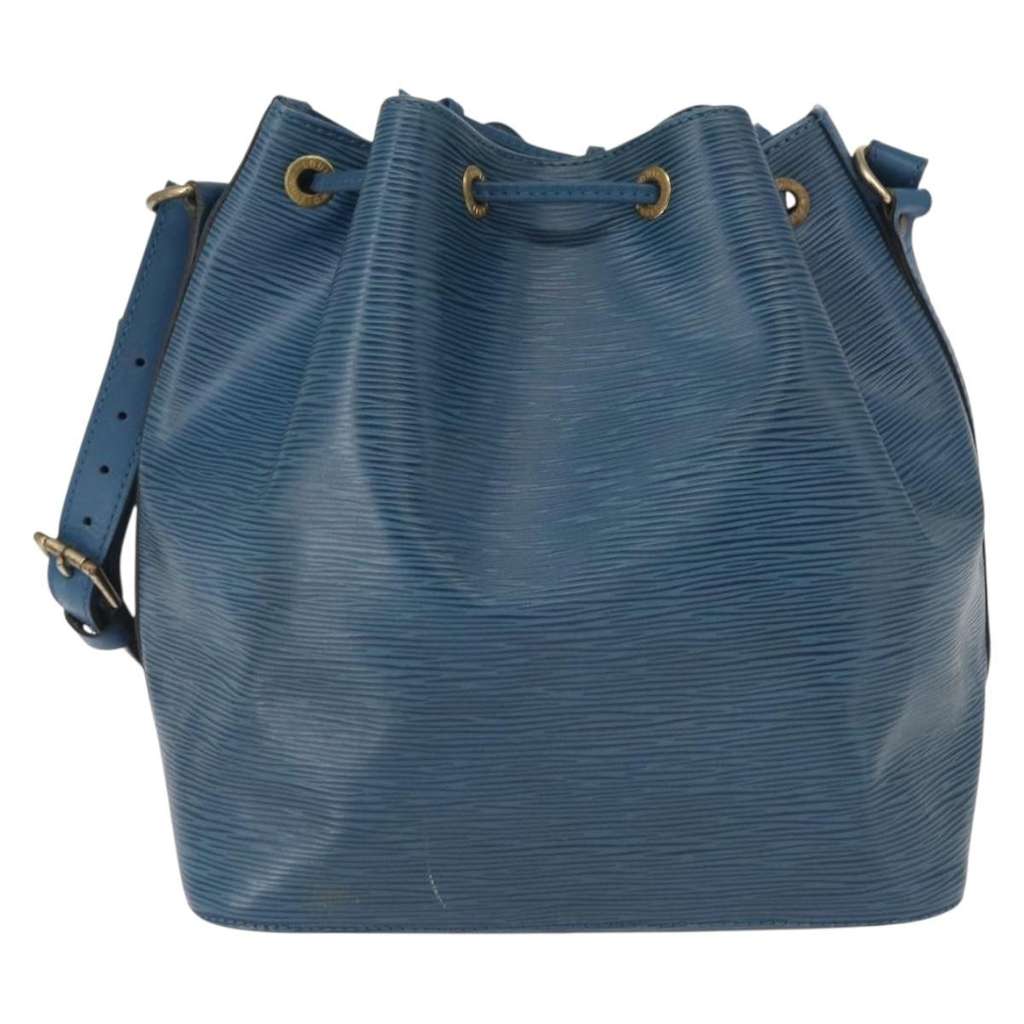 Louis Vuitton Petit Noe Handbag Blue Leather Good condition - Back View