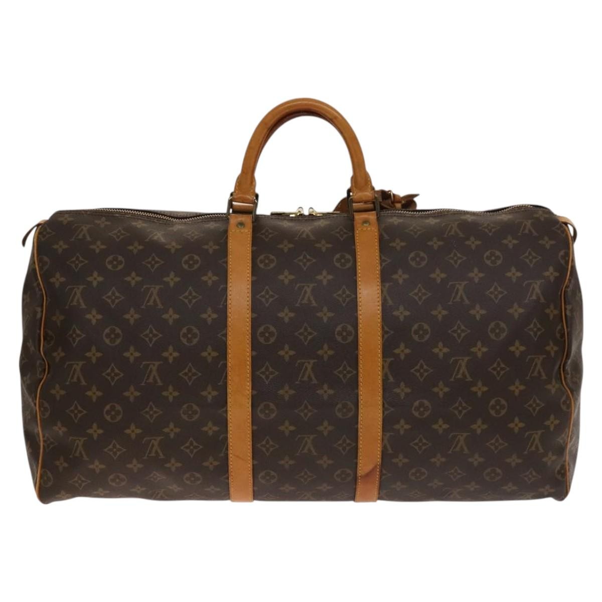 Louis Vuitton Keepall Bag Brown Canvas Fair condition - Back View