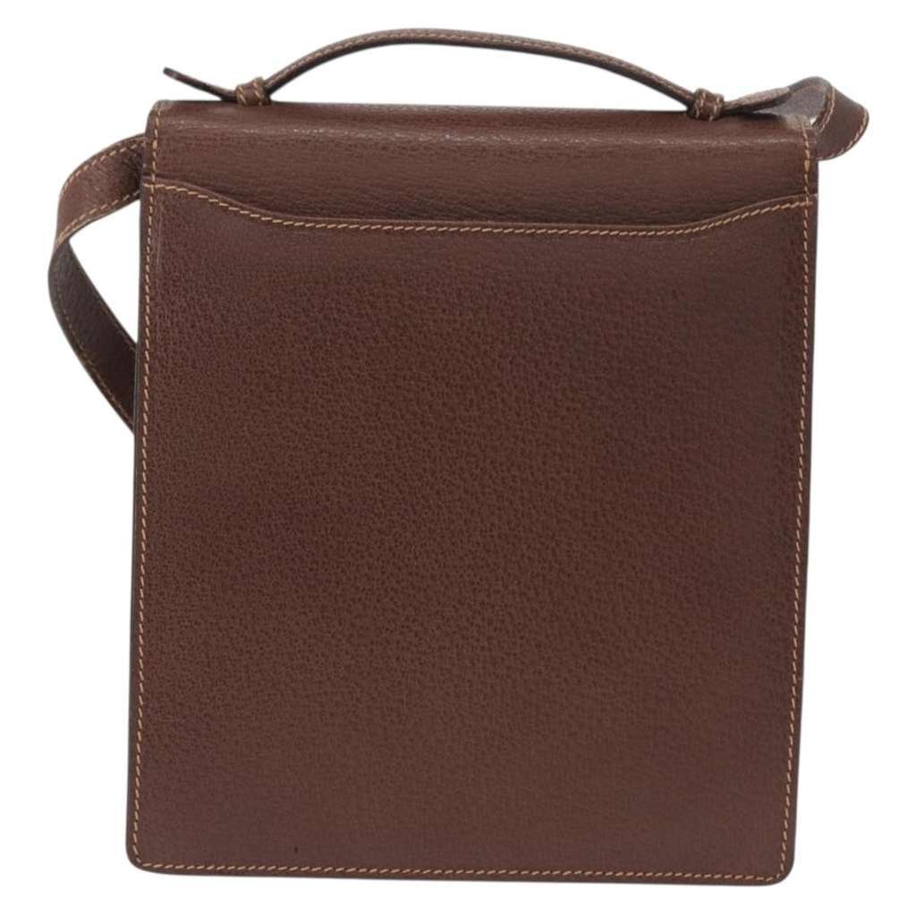 Gucci Vintage Shoulder Bag Brown Leather Good condition - Back View