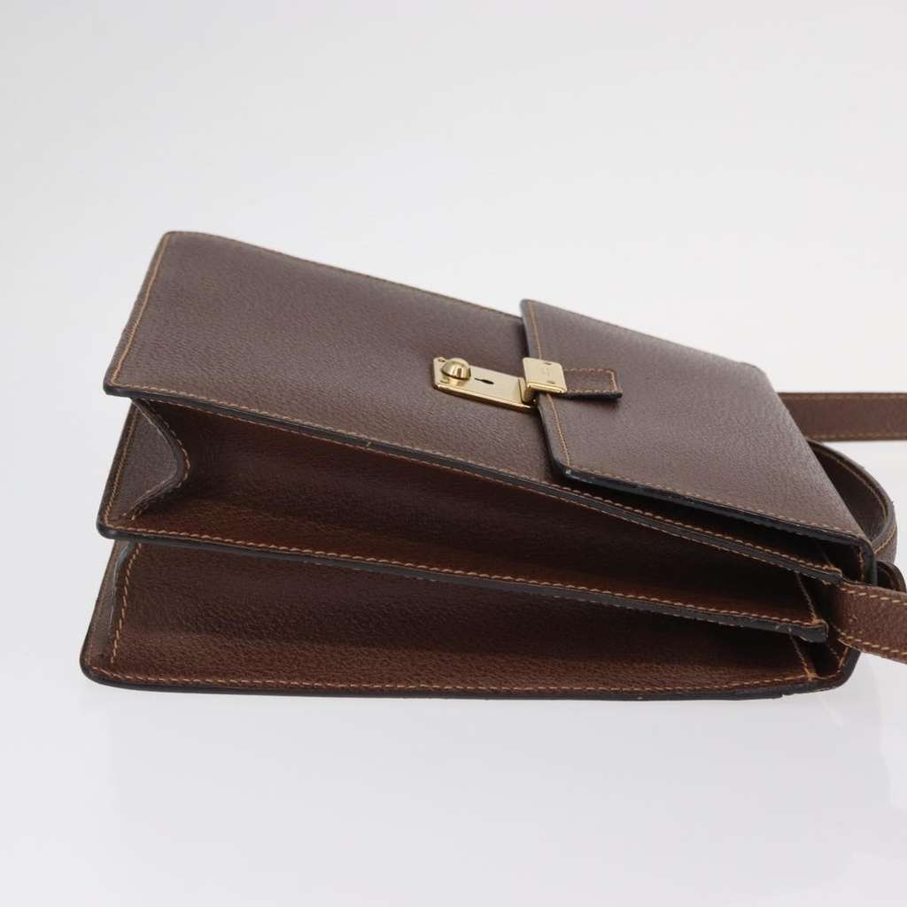 Gucci Vintage Shoulder Bag Brown Leather Good condition - Inside View