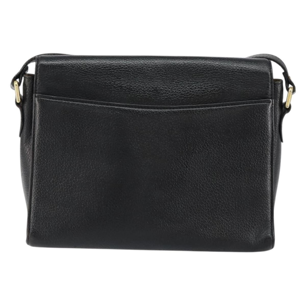 Burberry Vintage Shoulder Bag Black Leather Good condition - Back View