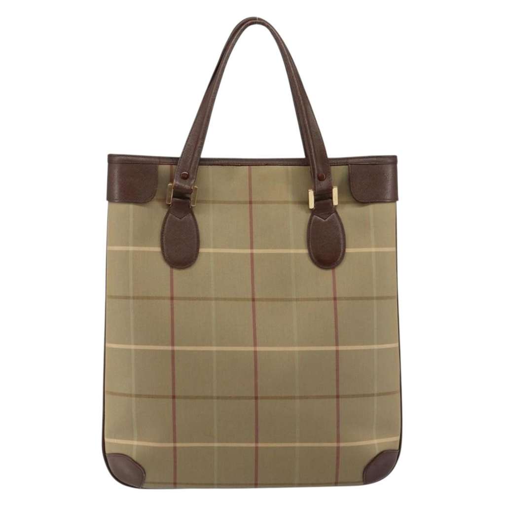 Burberry Nova Check Tote Beige Canvas Good condition - Back View