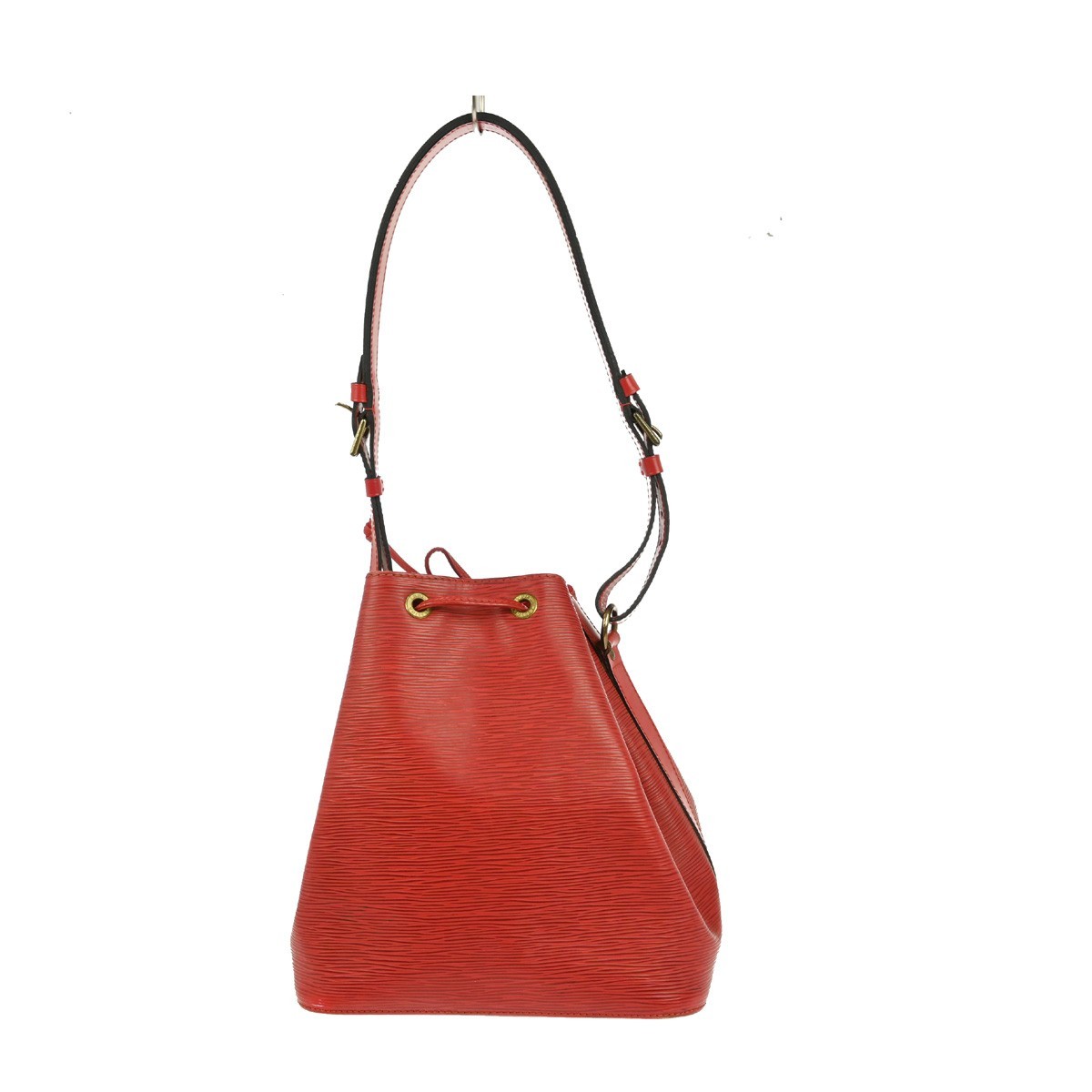 Louis Vuitton Petit Noe Handbag Red Leather Good condition - Back View