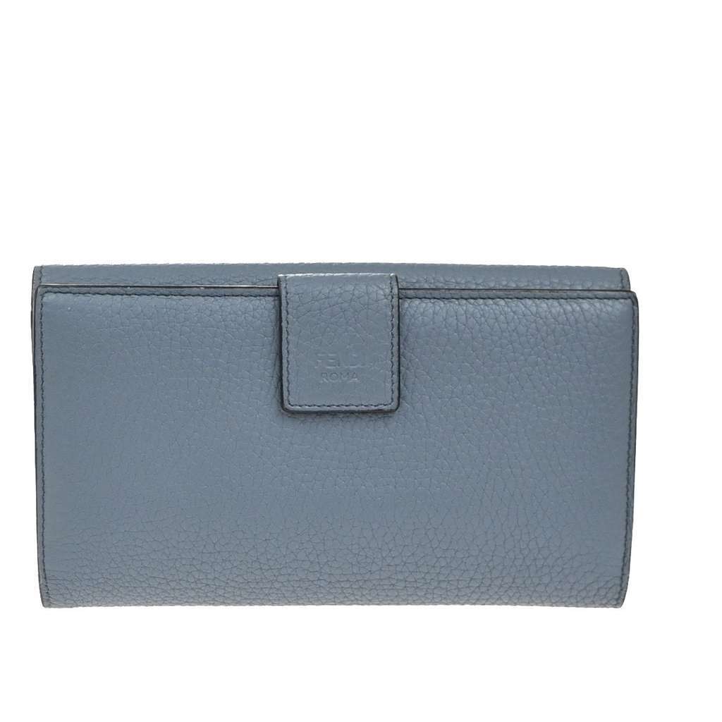 Fendi Peekaboo Wallet Blue Leather Good condition - Back View