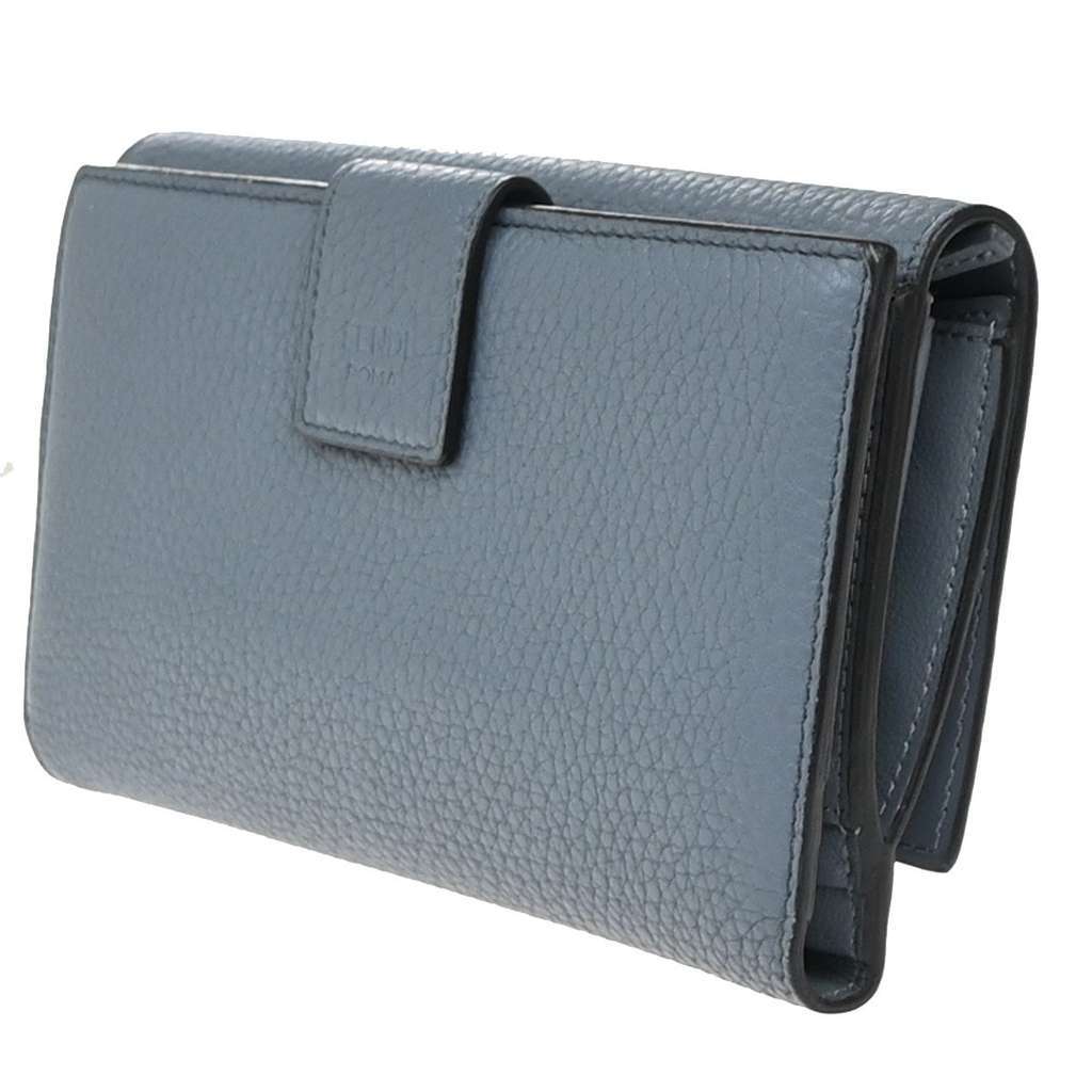 Fendi Peekaboo Wallet Blue Leather Good condition - Model View