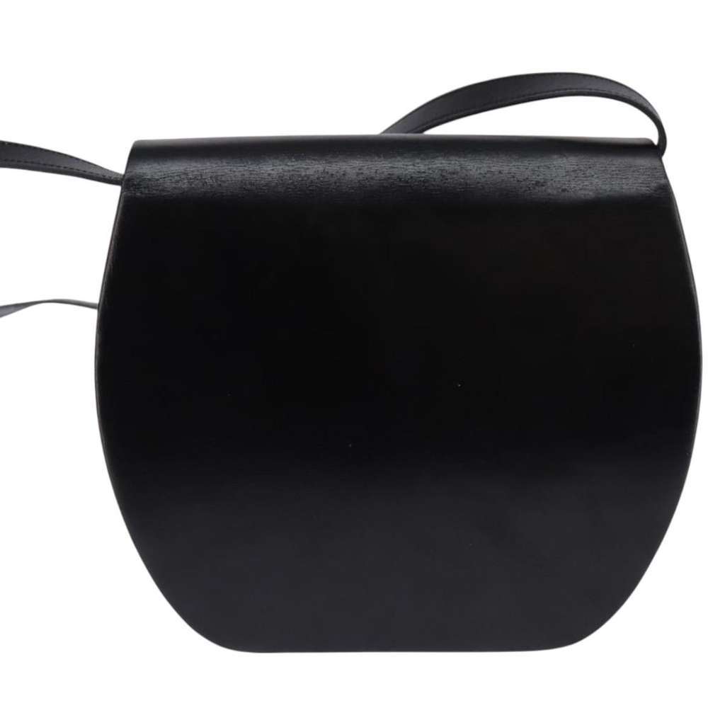 Christian Dior Vintage CD Logo Shoulder Bag Black Leather Fair condition - Back View