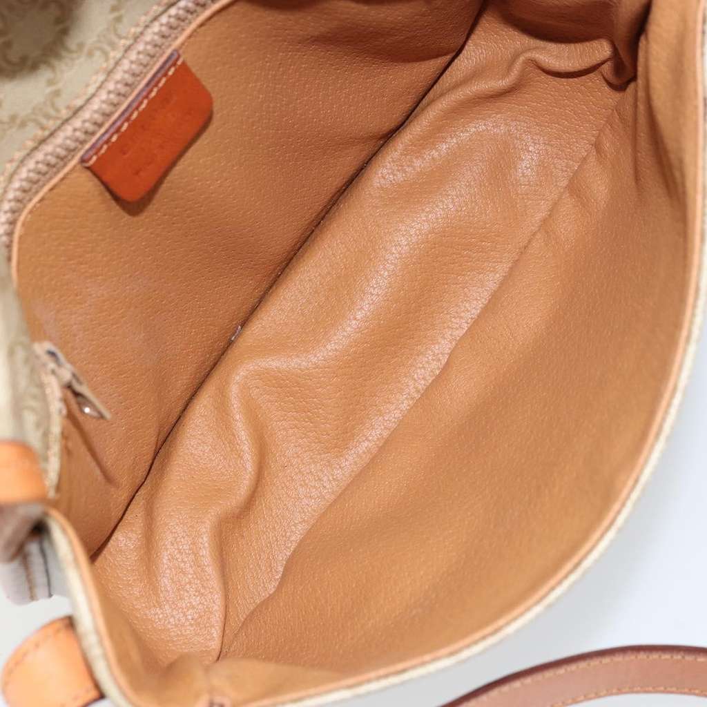 Celine Vintage Macadam Shoulder Bag Beige Canvas Good condition - Box View