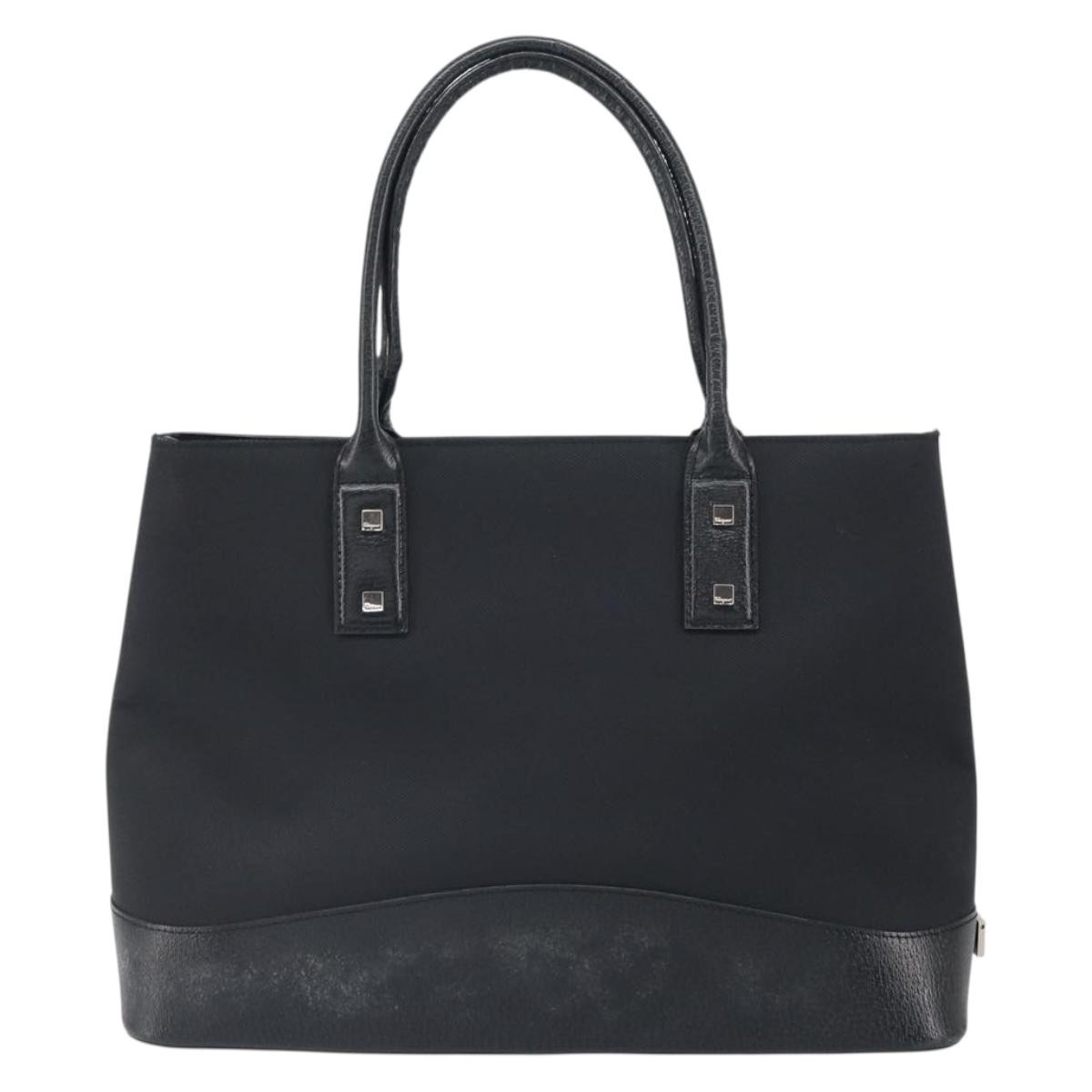 Salvatore Ferragamo Vintage Tote bag Black Canvas Good condition - Back View