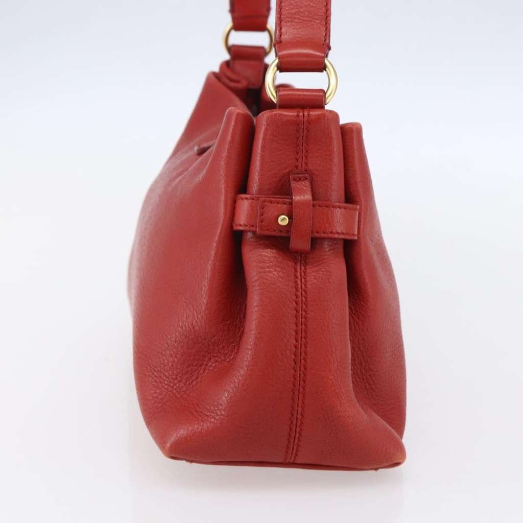 Salvatore Ferragamo Gancini Shoulder Bag Red Leather Good condition - Inside View
