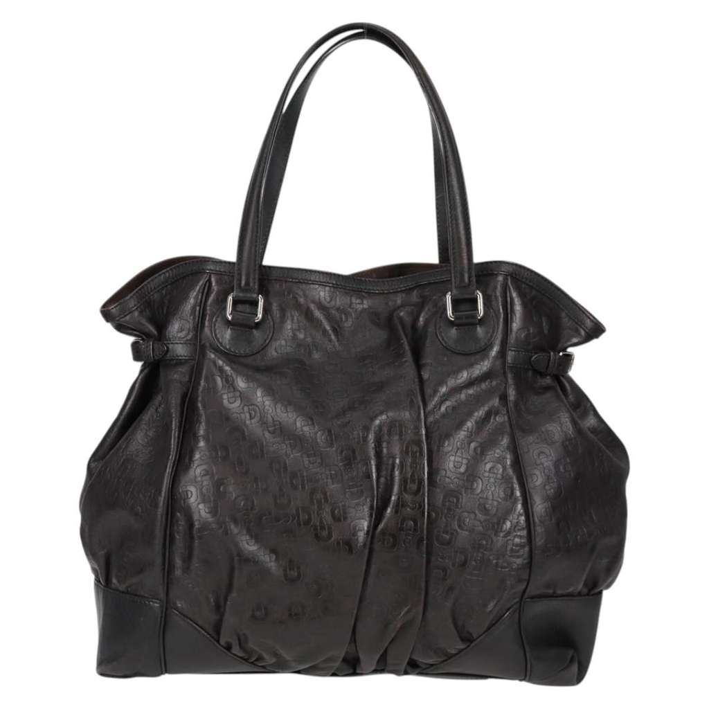 Gucci Full Moon Tote Black Leather Good condition - Back View