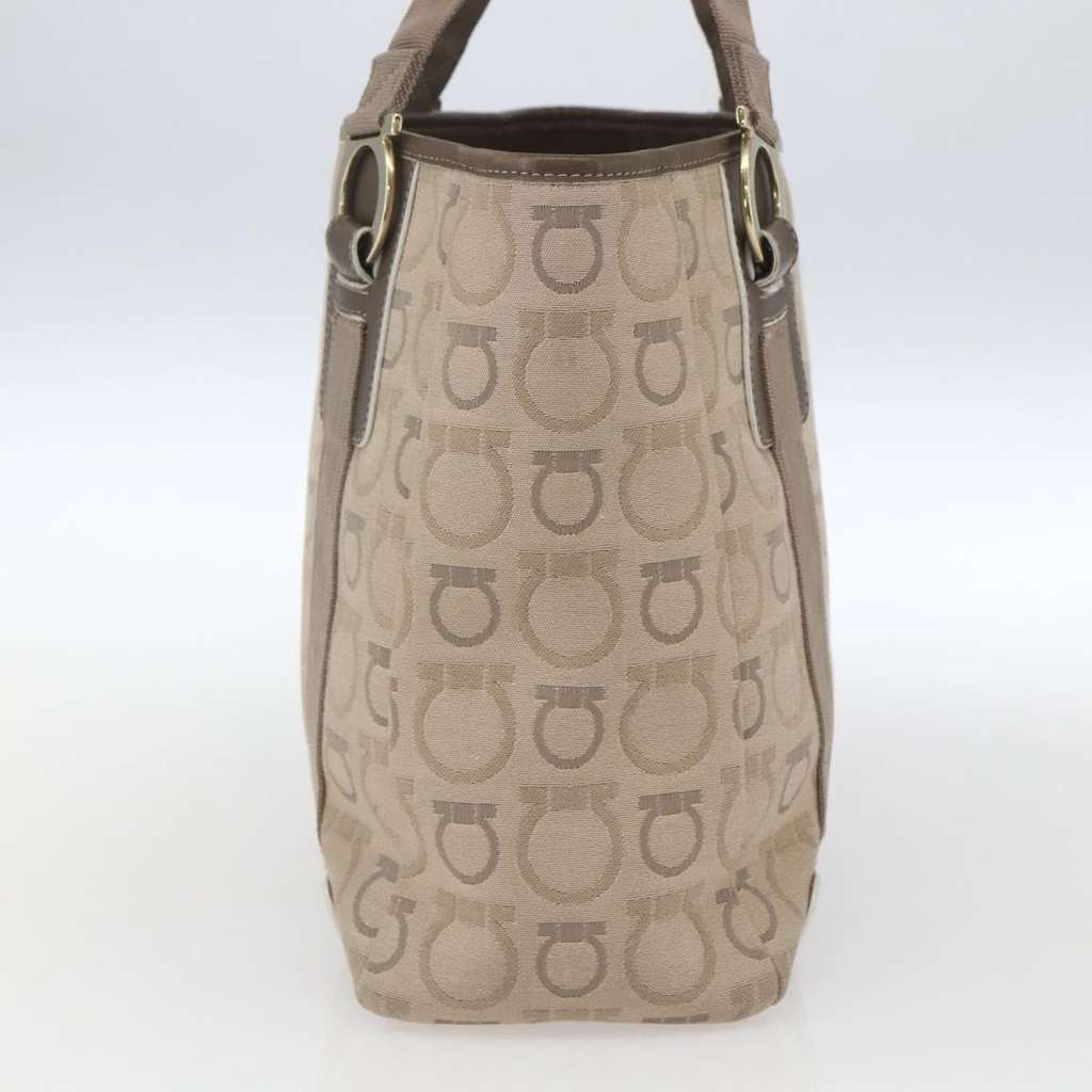 Salvatore Ferragamo Gancini Tote Beige Canvas Good condition - Inside View