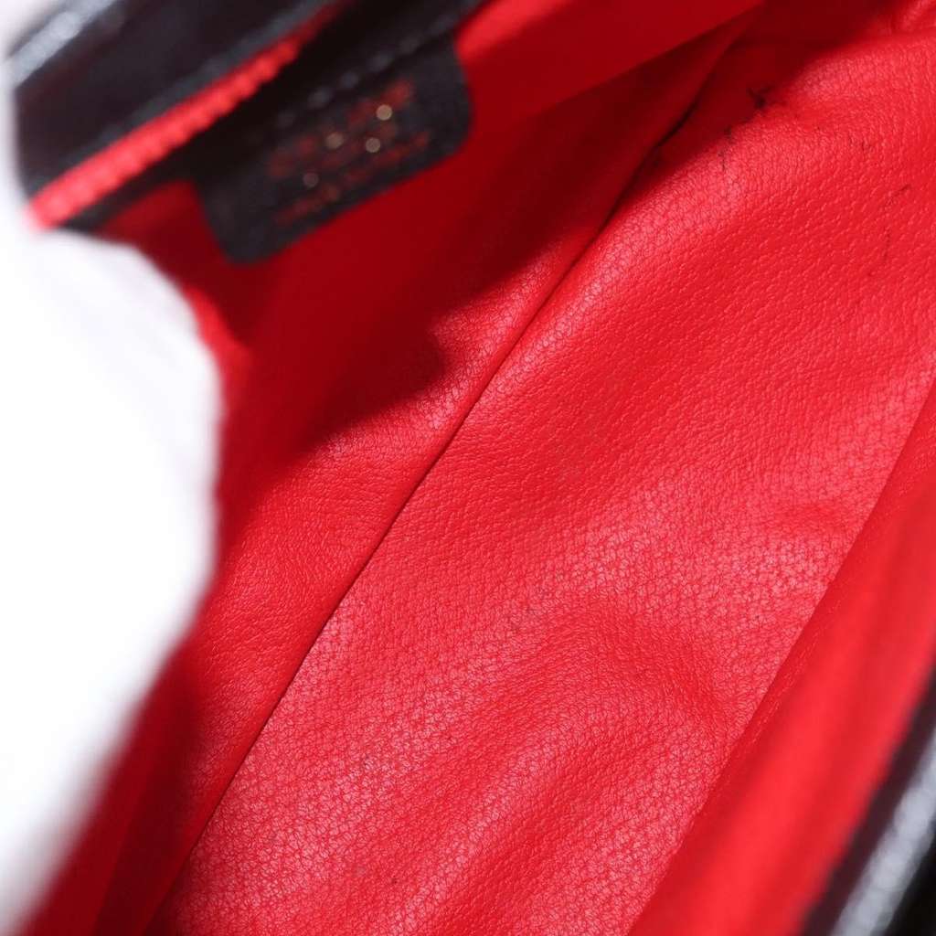 Celine Circle Logo Shoulder Bag Black Leather Good condition - Box View