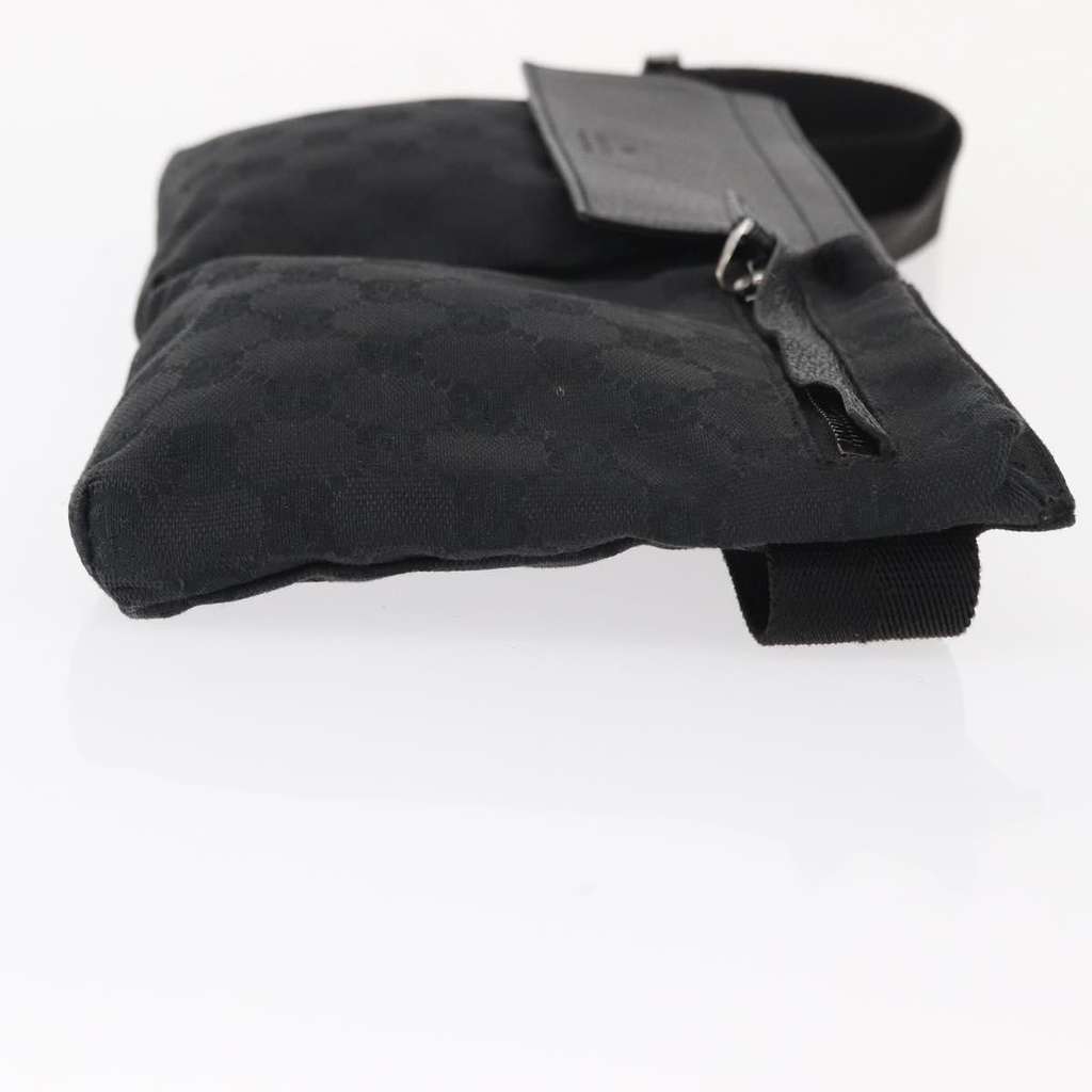 Gucci Vintage Double Belt Bag Black Canvas Good condition - Inside View
