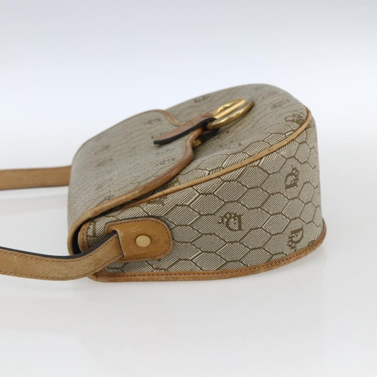 Christian Dior Vintage Honeycomb Flap Crossbody Bag Beige Canvas Fair condition - Inside View