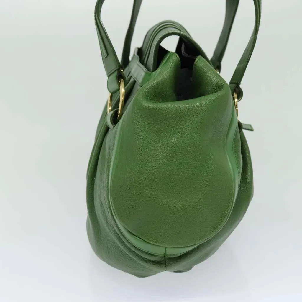 Bvlgari Chandra Top Handle Bag Gold Leather Good - Inside View