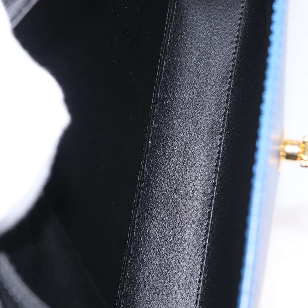 Celine Handbag Blue Leather Good condition - Box View