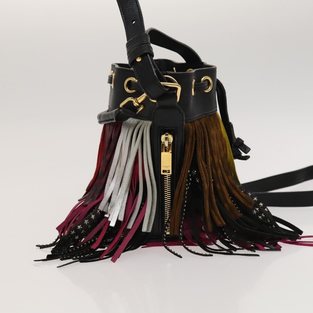 Saint Laurent Fringe Emmanuelle Bucket Bag Other Leather Good condition - Inside View