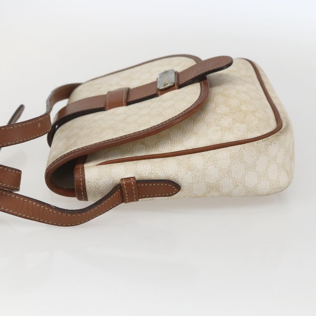 Celine Vintage Macadam Shoulder Bag White Canvas Good condition - Inside View