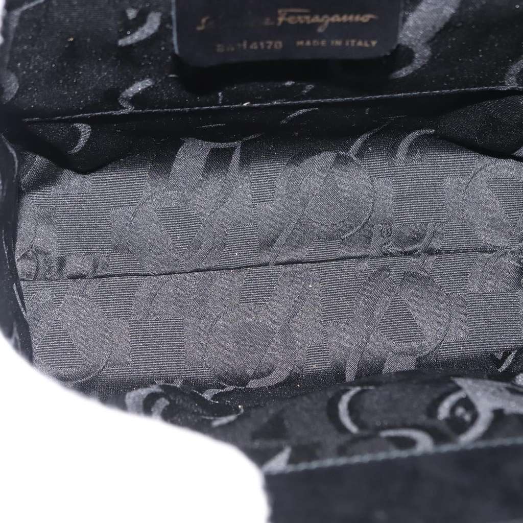 Salvatore Ferragamo Vala Handbag Black Leather Good condition - Box View