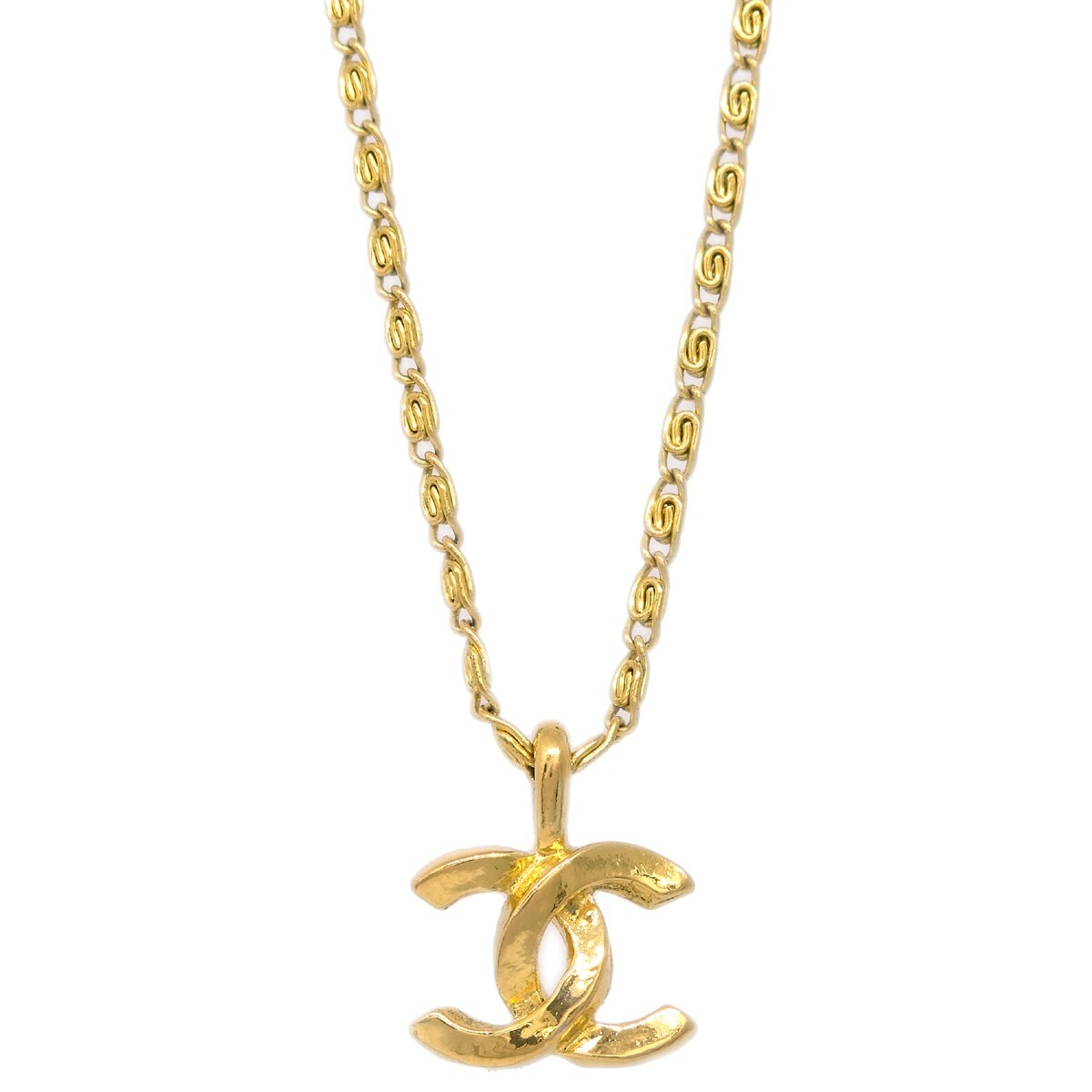 Chanel CC Pendant Necklace Gold Good condition - Back View