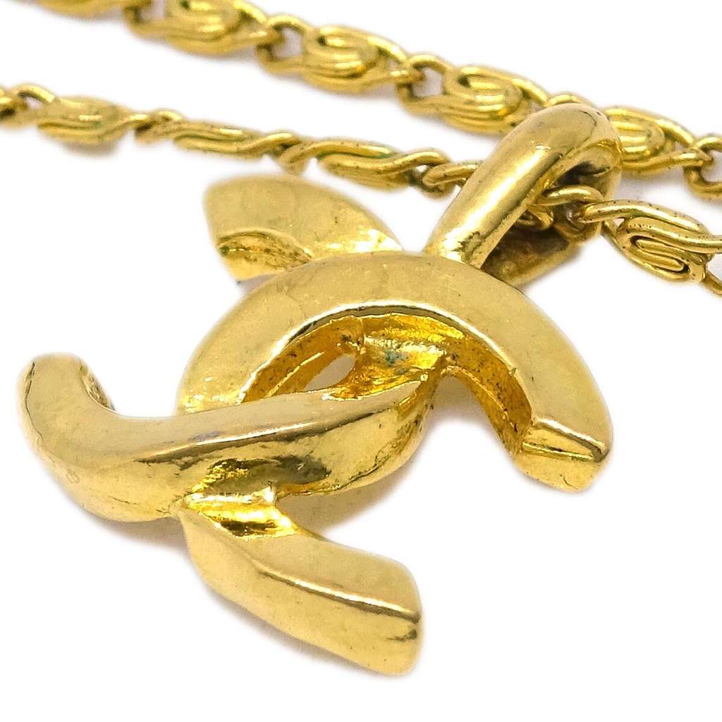 Chanel CC Pendant Necklace Gold Good condition - Inside View