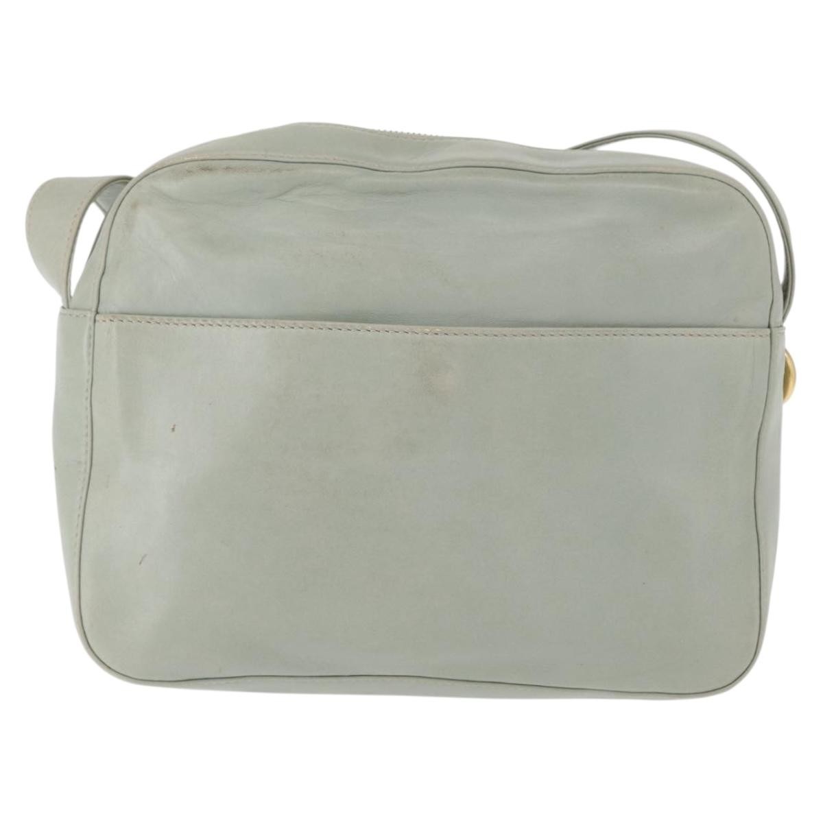 Celine Circle logo Green Leather Good condition - Back View