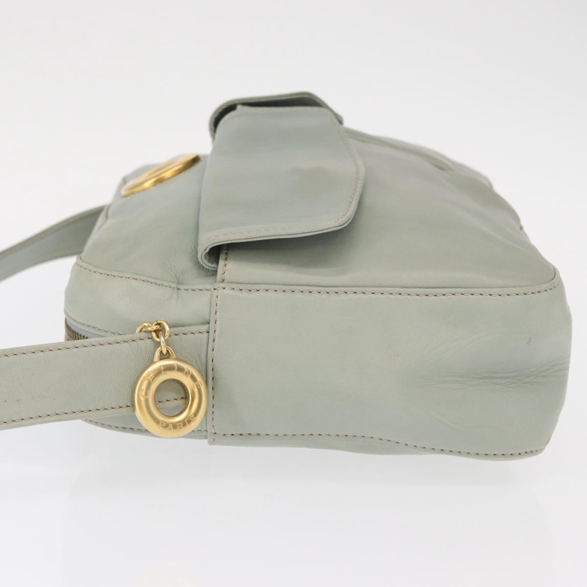 Celine Circle logo Green Leather Good condition - Model View