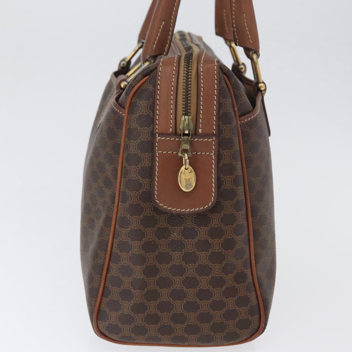 Celine Vintage Macadam Handbag Brown Canvas Fair condition - Model View