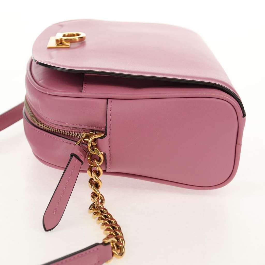 Salvatore Ferragamo Gancini Shoulder Bag Pink Leather Good condition - Inside View