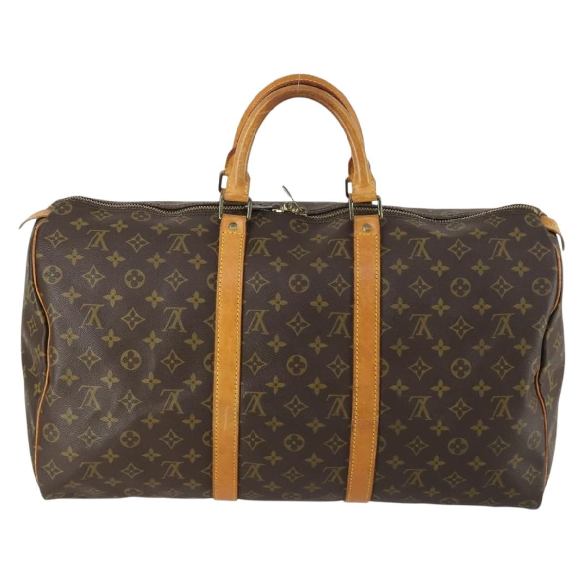 Louis Vuitton Keepall Bag Brown Canvas Good condition - Back View