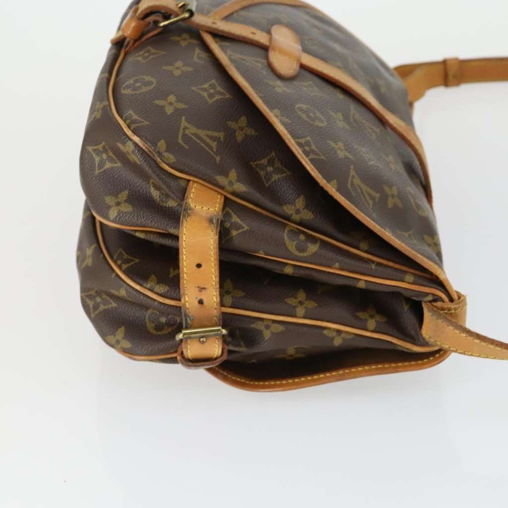 Louis Vuitton Saumur Handbag Brown Canvas Fair condition - Inside View