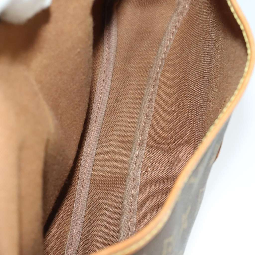 Louis Vuitton Saumur Handbag Brown Canvas Fair condition - Box View