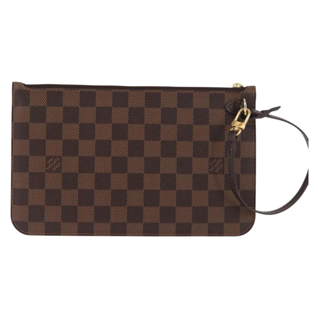 Louis Vuitton Neverfull Pochette Brown Canvas Very good condition - Back View