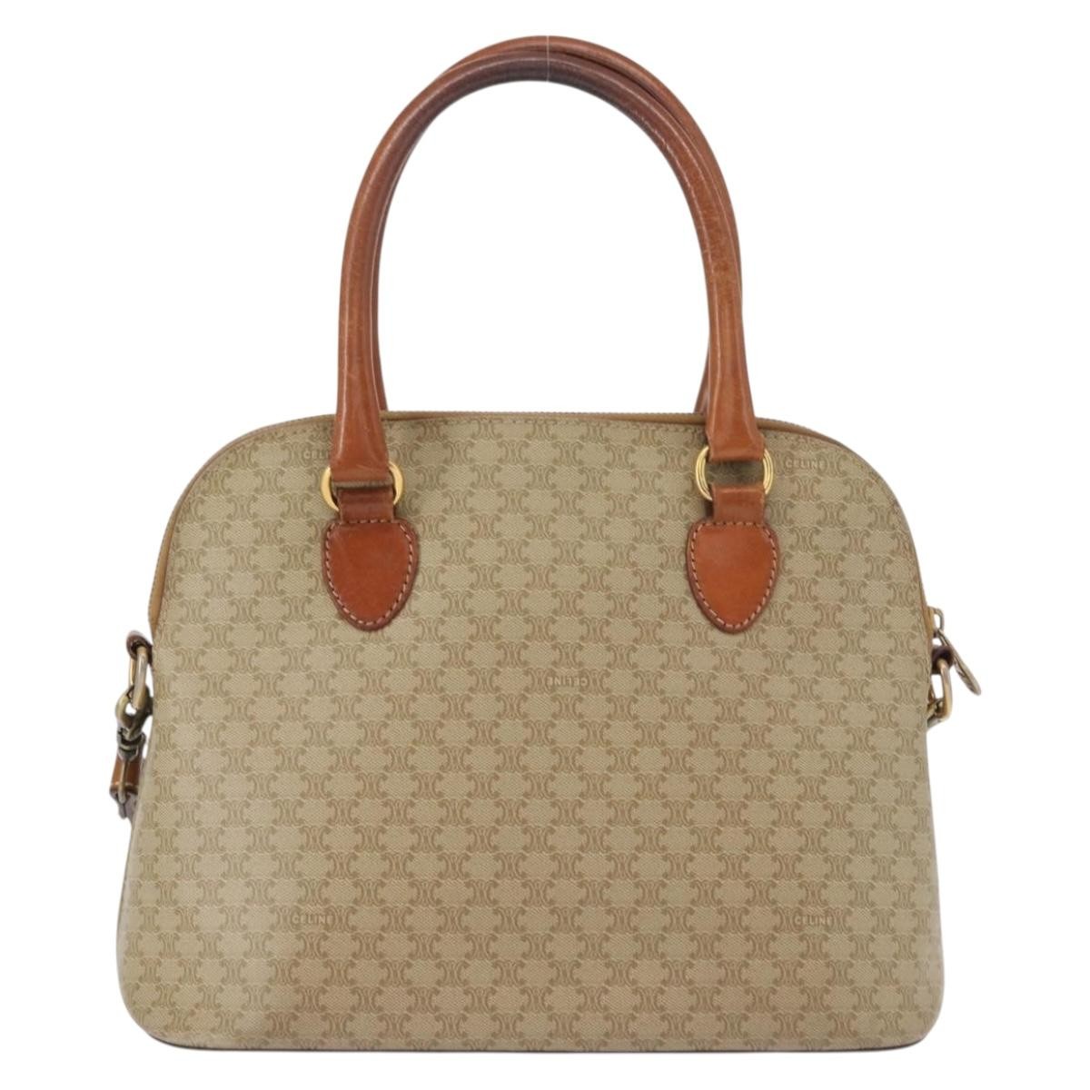 Celine Vintage Macadam Handbag Beige Good condition - Back View