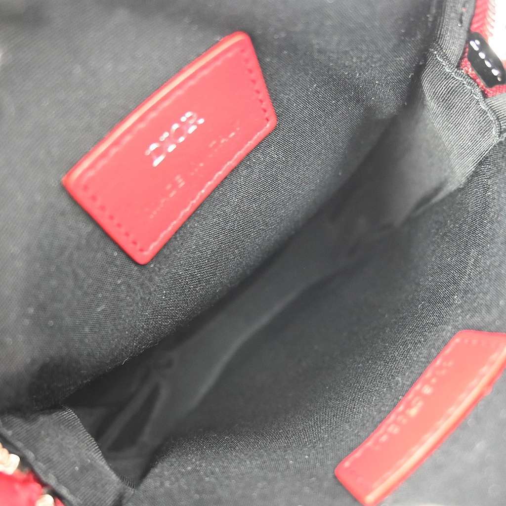 Christian Dior World Tour Zip Messenger Pouch Red Leather Good condition - Inside View