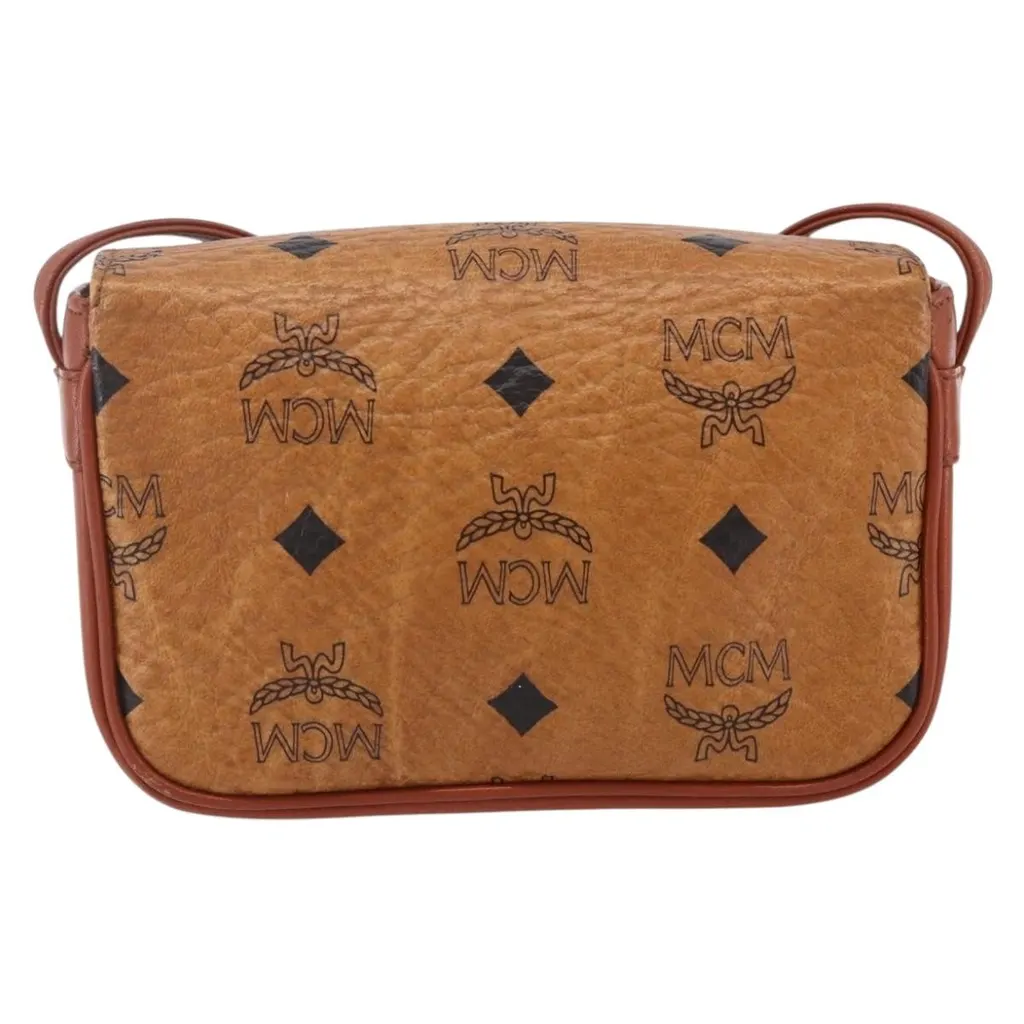 Mcm Visetos Shoulder bag Brown Canvas Good - Back View