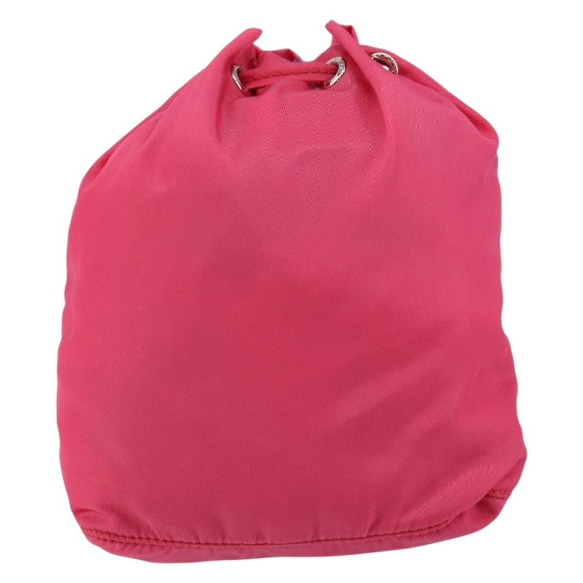 Prada Drawstring Wristlet Bucket Bag Pink Good condition - Back View