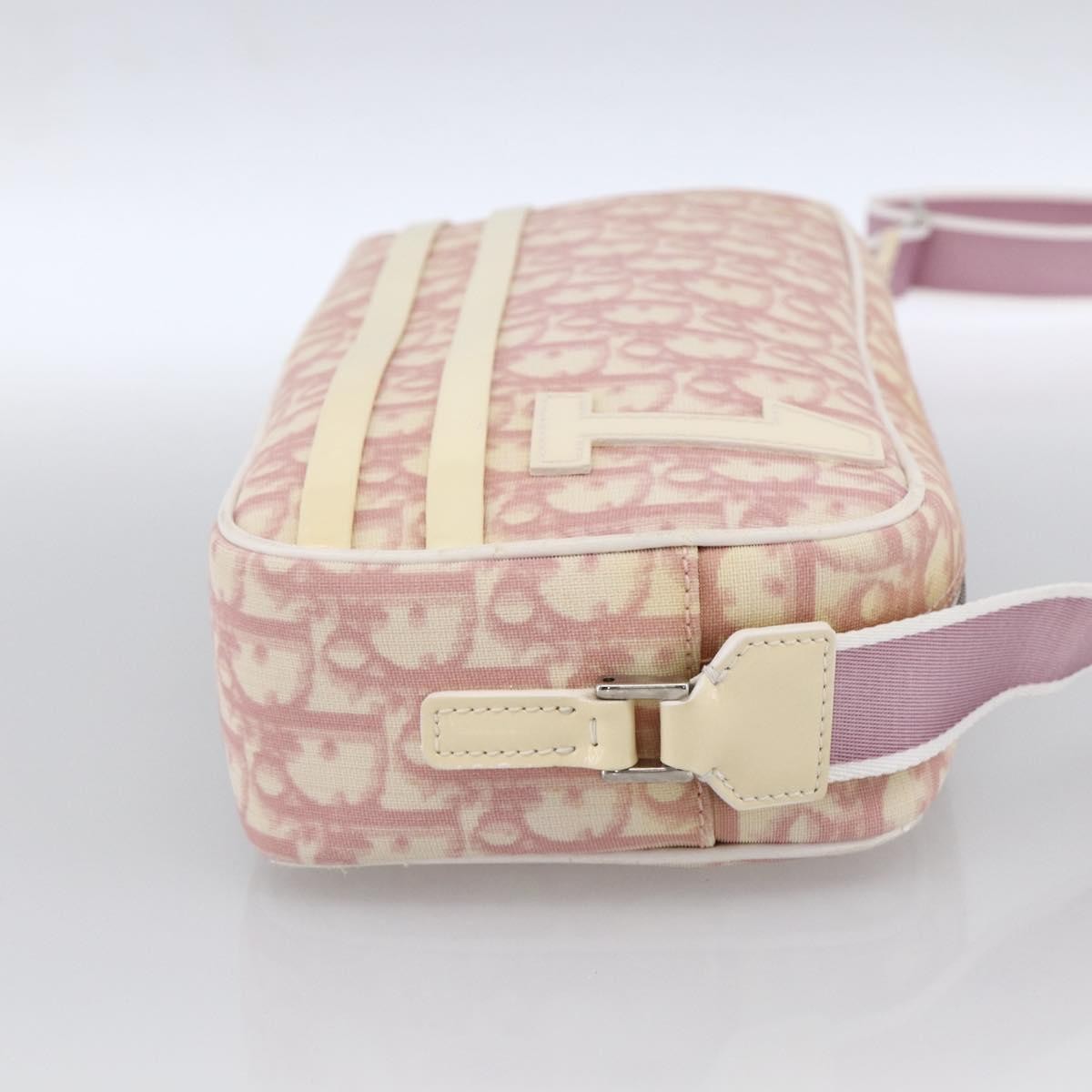 Christian Dior Vintage Crossbody Bag Pink Canvas Good condition - Model View