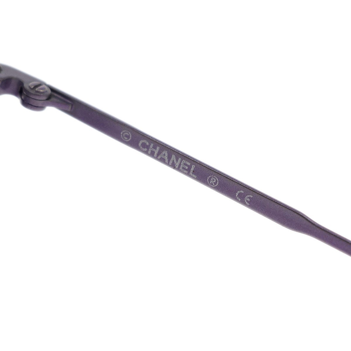 Chanel CHANEL Logo Sunglasses Eye Wear Black Plastic Good condition - Model View