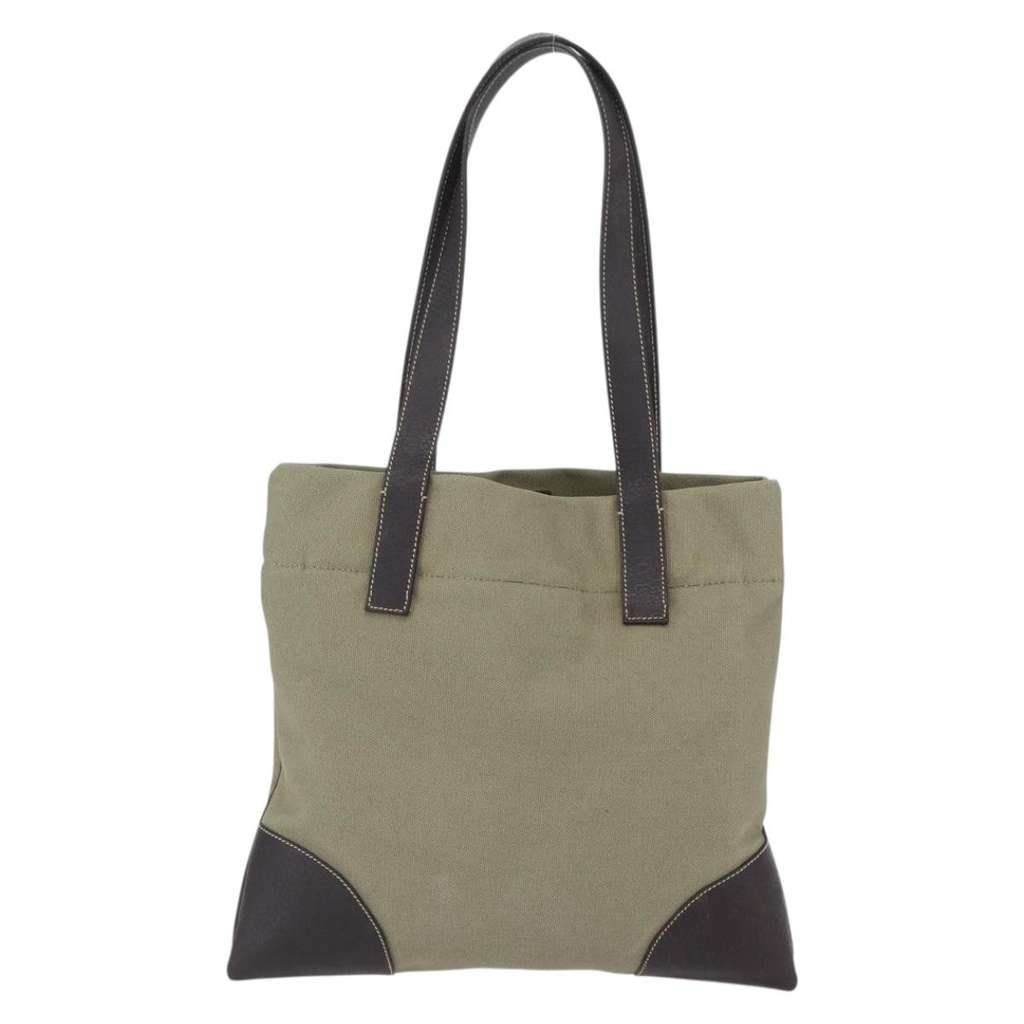 Prada Vintage Tote Khaki Canvas Good condition - Back View