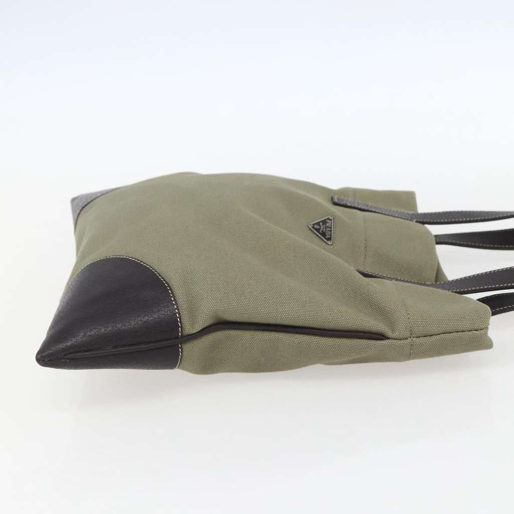 Prada Vintage Tote Khaki Canvas Good condition - Model View