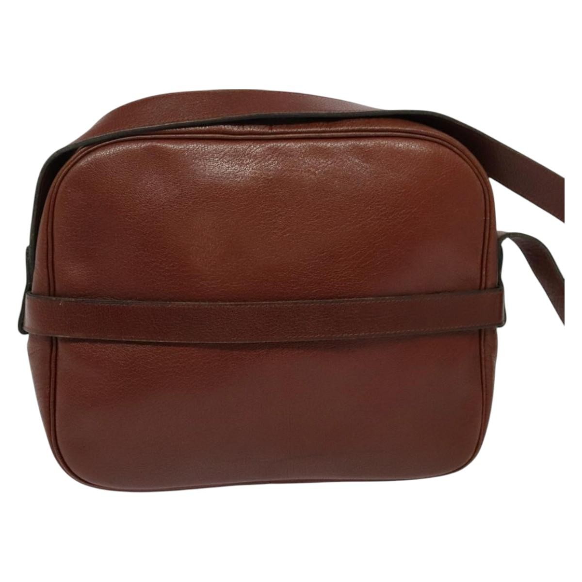 Christian Dior CD Shoulder bag Brown Leather Good condition - Back View