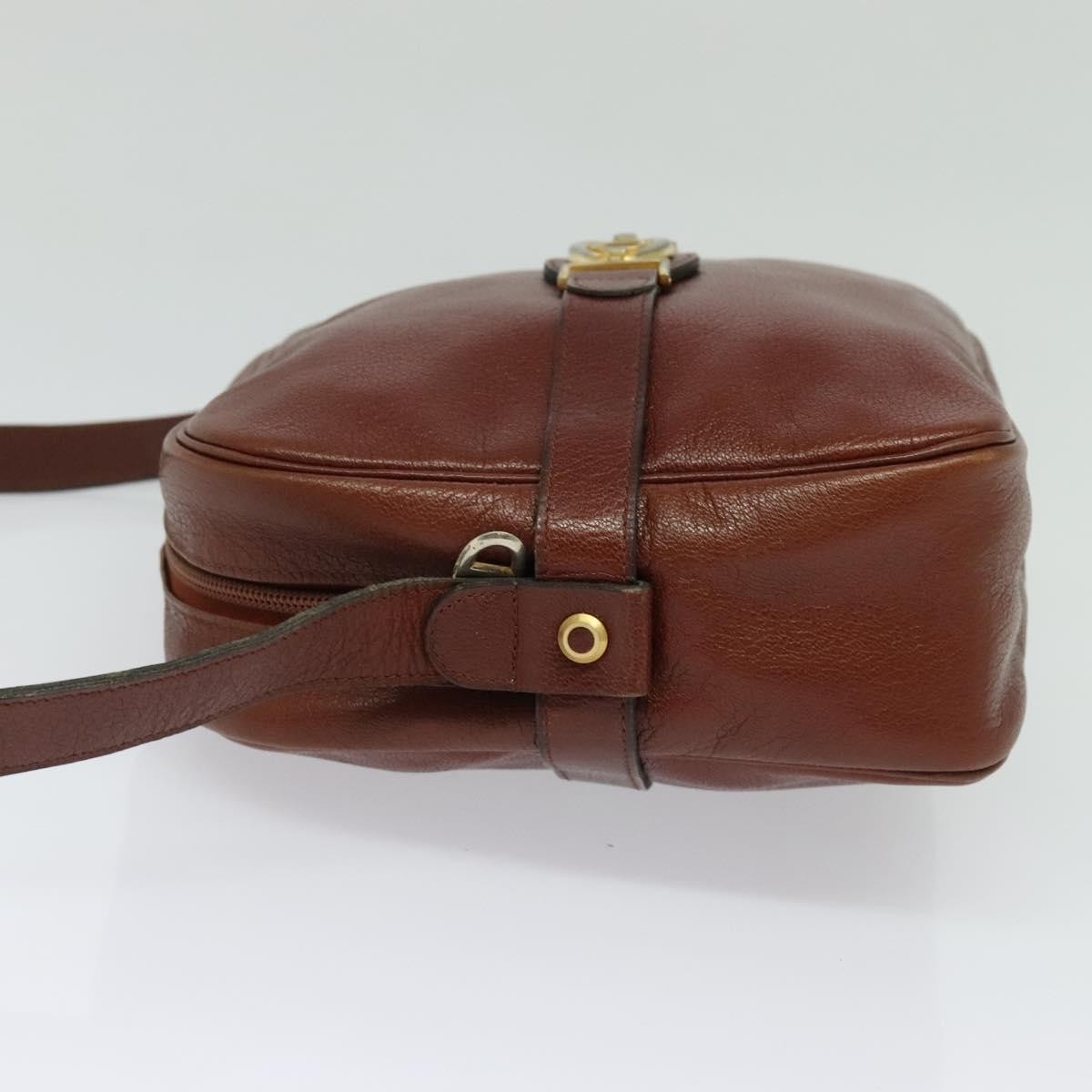 Christian Dior CD Shoulder bag Brown Leather Good condition - Inside View