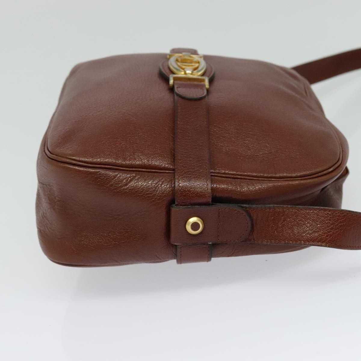 Christian Dior CD Shoulder bag Brown Leather Good condition - Model View