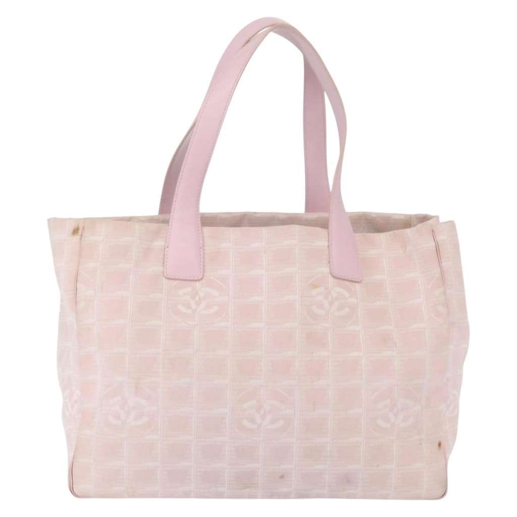 Chanel Travel Line Tote Pink Fair condition - Back View