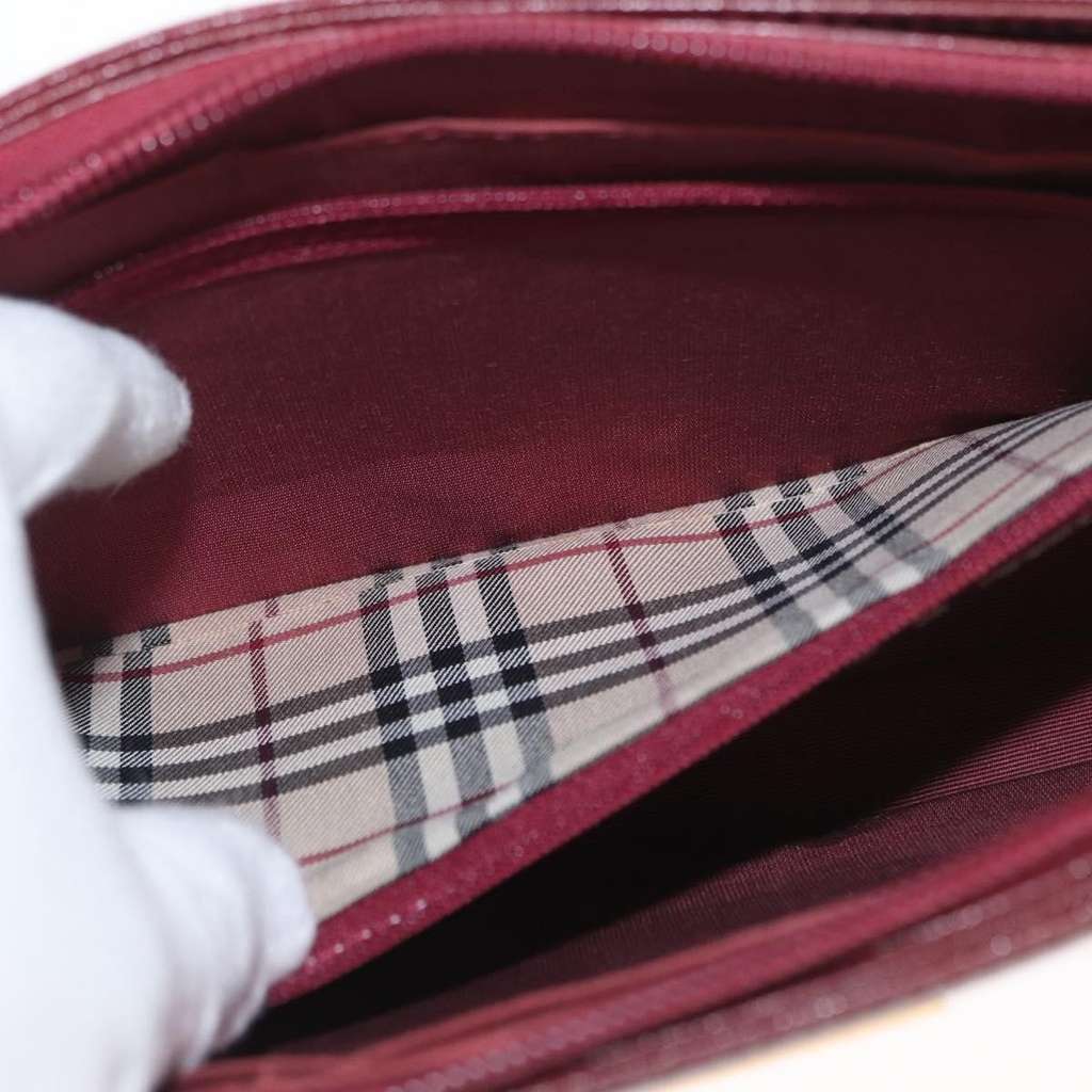 Burberry Vintage Shoulder Bag Burgundy Leather Good condition - Box View