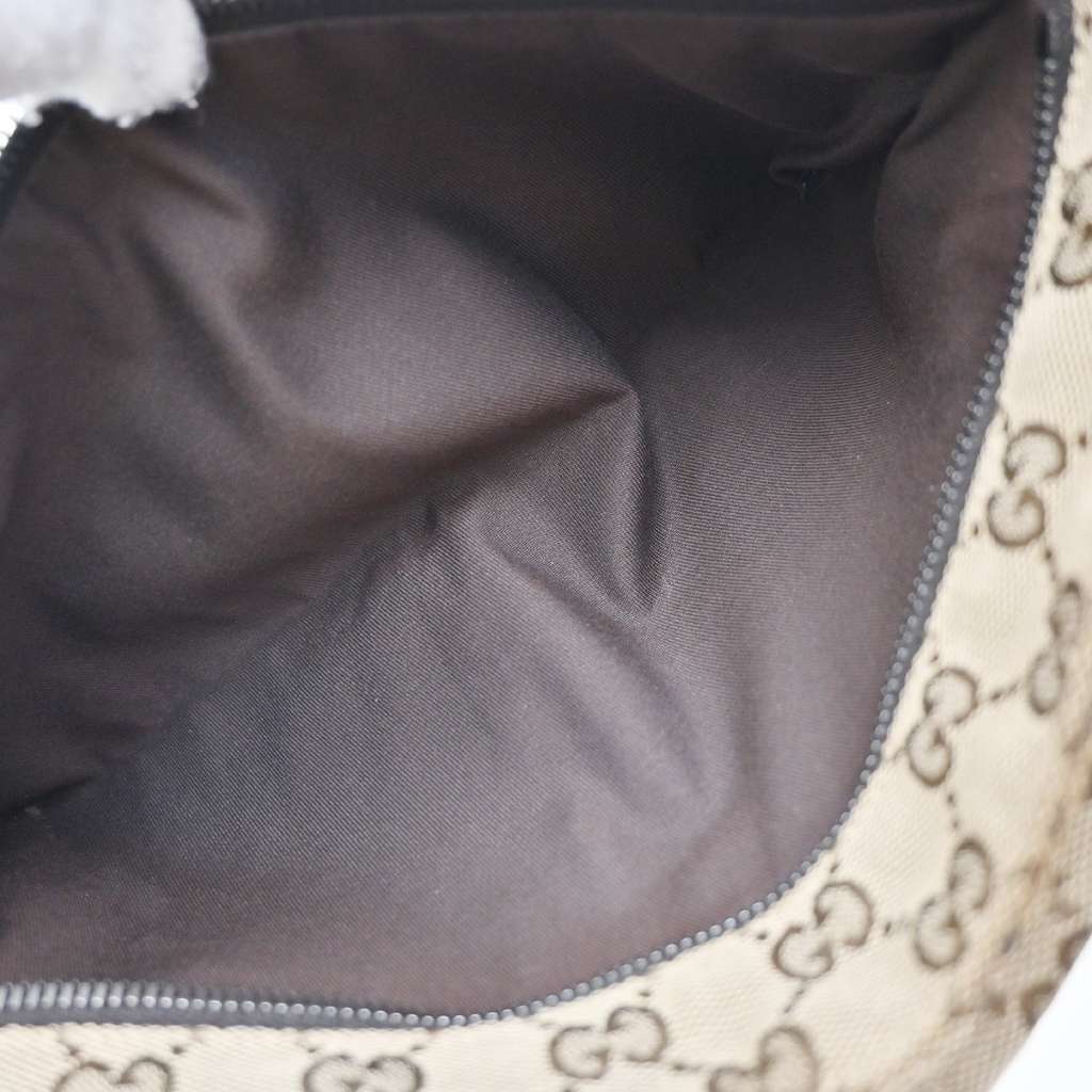 Gucci Vintage Double Belt Bag Brown Canvas Good condition - Box View