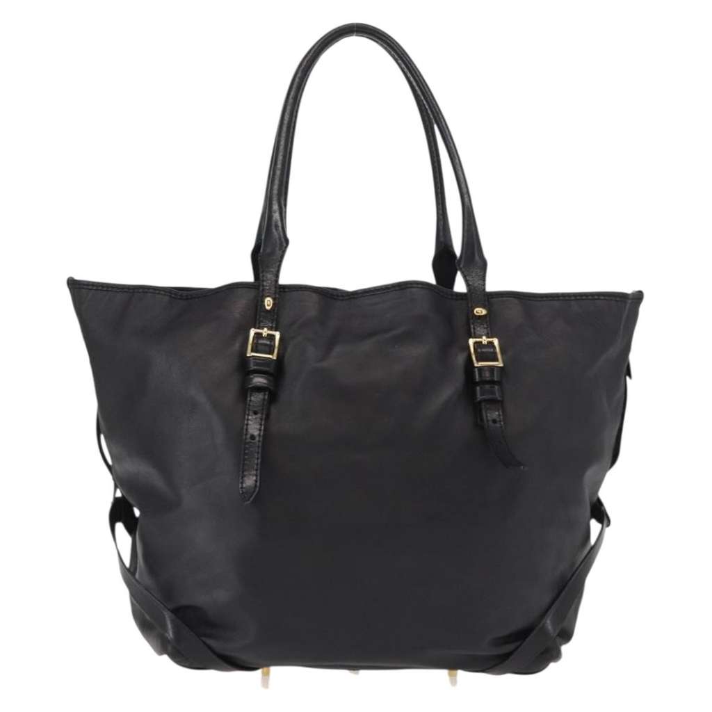 Burberry Vintage Tote Black Leather Good condition - Back View