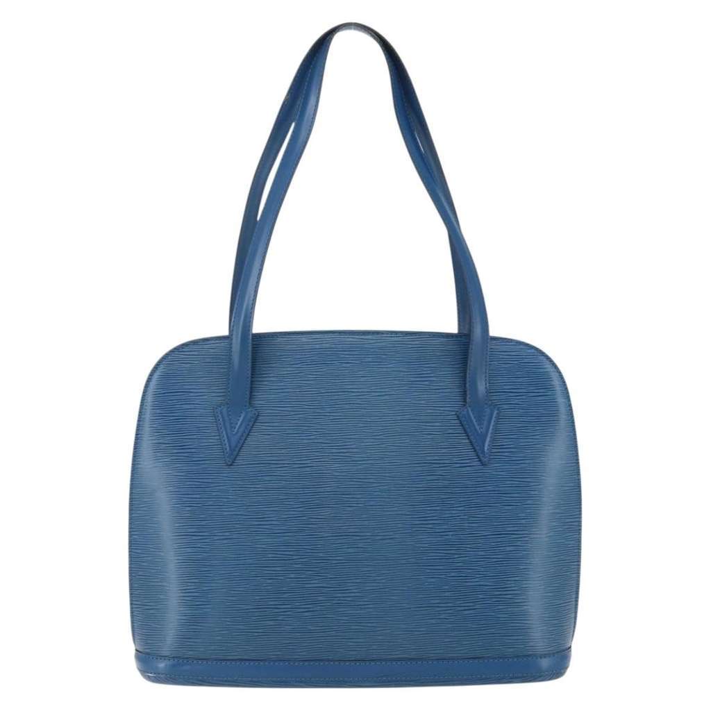 Louis Vuitton Lussac Handbag Blue Leather Fair condition - Back View